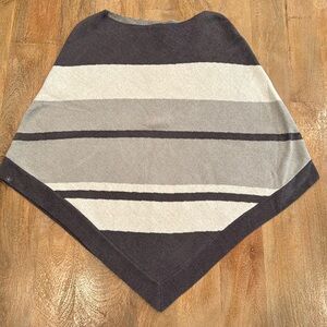 BAREFOOT DREAMS OCEAN BREEZE STRIPED PONCHO One Size soft cozy warm comfy